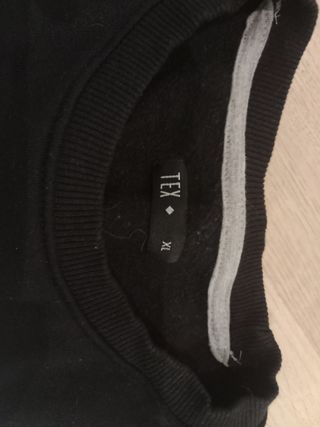 Sudadera TEX gris y negra - Talla XL