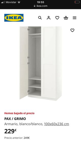 Armario ikea 2 modulos
