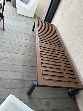 Tumbona exterior madera-aluminio
