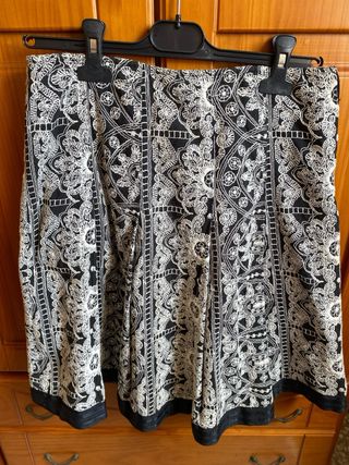 Falda Adolfo Domínguez - Negra y Blanca - Talla 36
