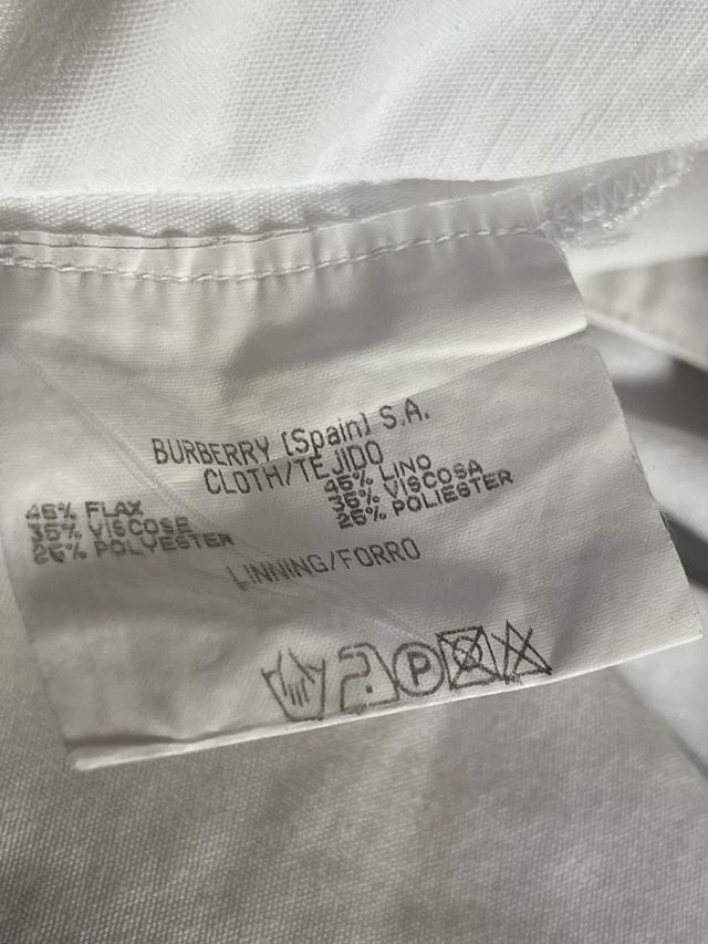 Blusa blanca Burberry - lino