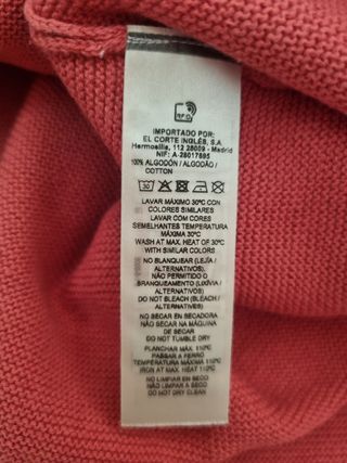 Jersey coral nuevo c/etiqueta oversize
