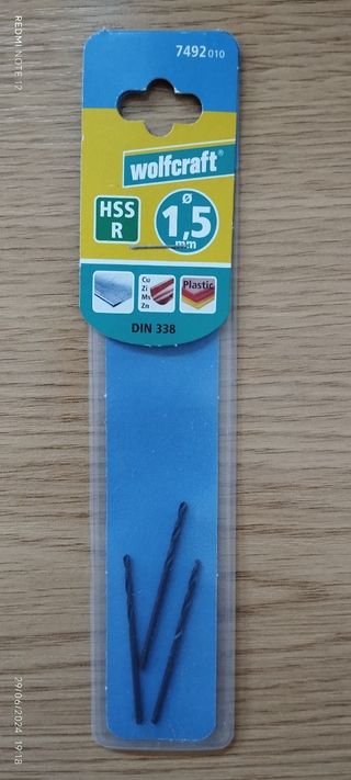 Brocas HSS Wolfcraft 1.5mm (3 uds)