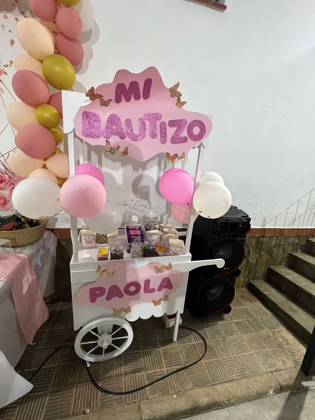 Carrito de celebraciones. Carrito para chucherías.
