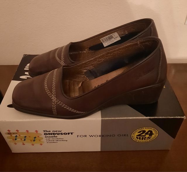 Zapatos 24 HRS marrones- cómodos