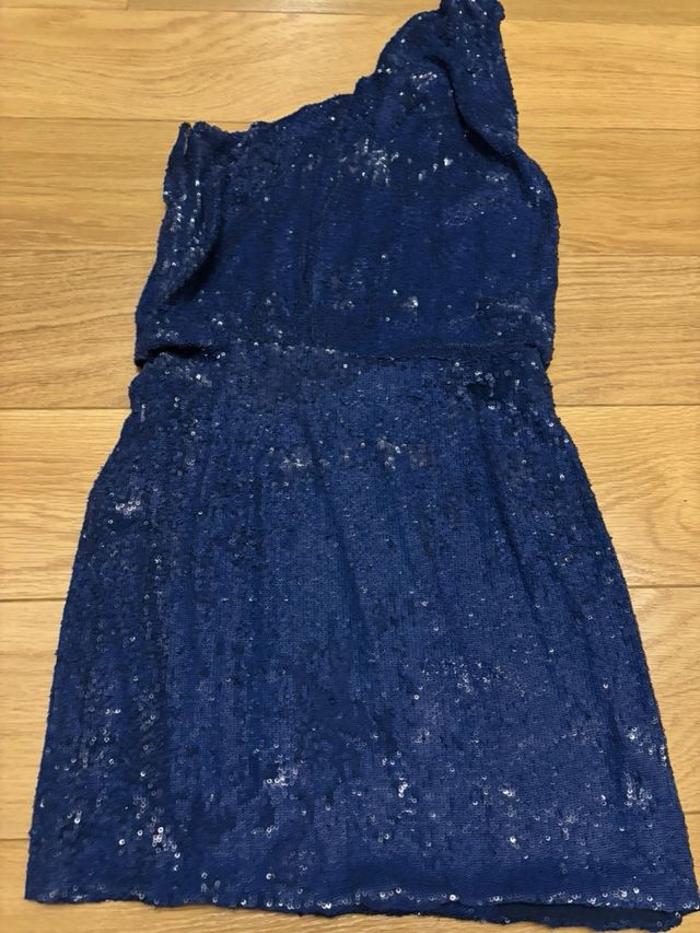 Vestido azul fiesta, talla S. Como nuevo