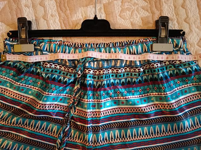 Pigiama - satin stampato turchese