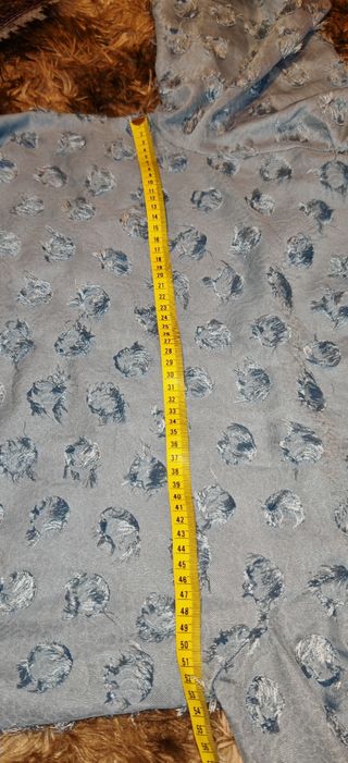 Blusa turquesa flocada talla L