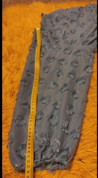 Blusa turquesa flocada talla L