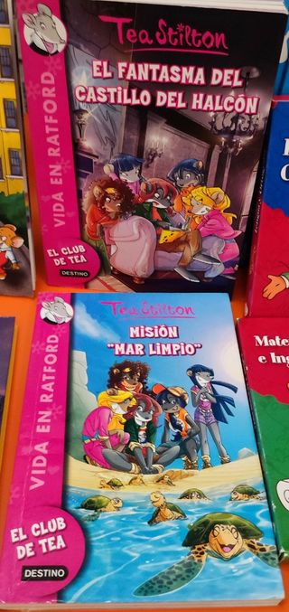 Libros de Gerónimo y Tea Stilton + juego tarjetas