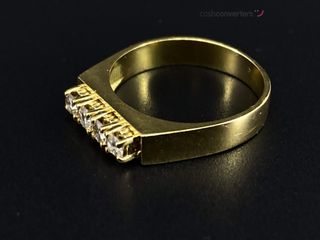 anillo oro 18k con piedra con circonita
