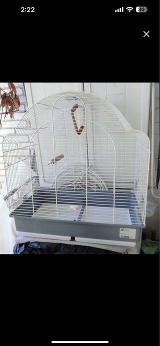 Jaula periquitos blanca