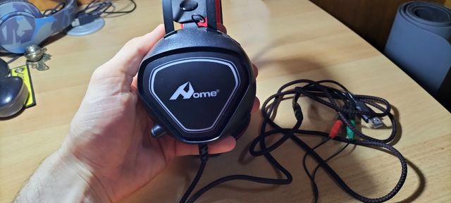 Aome Cuffie Gaming Nero/Rosso