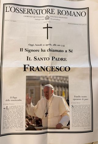 Osservatore romano morte Francesco