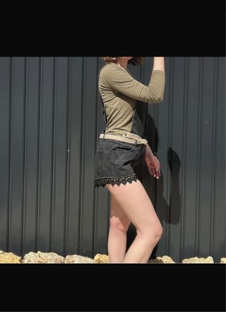 Peto vaquero corto negro