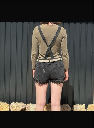 Peto vaquero corto negro