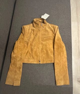 Chaqueta biker en piel verdadera 