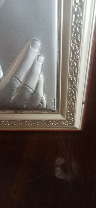 Quadro argento Padre Pio