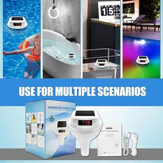 Homcocie Termómetro Piscina Solar 2200mAh USB-C