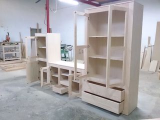 Mueble salón madera blanco