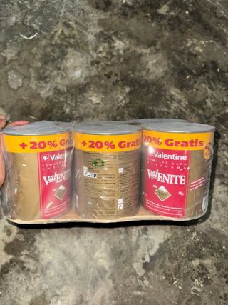 3 botes Esmalte Lacas Valentine +20% Gratis
