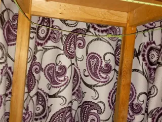 Mesa de camilla  80cm+ cristal+ ropa