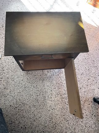 2 Mesita noche vintage madera