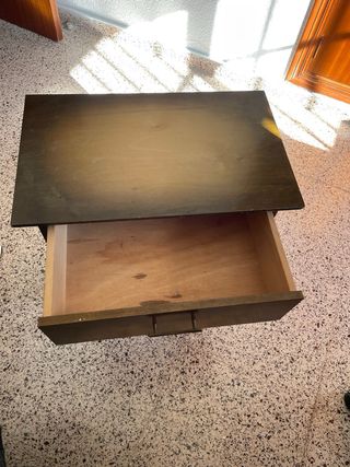 2 Mesita noche vintage madera