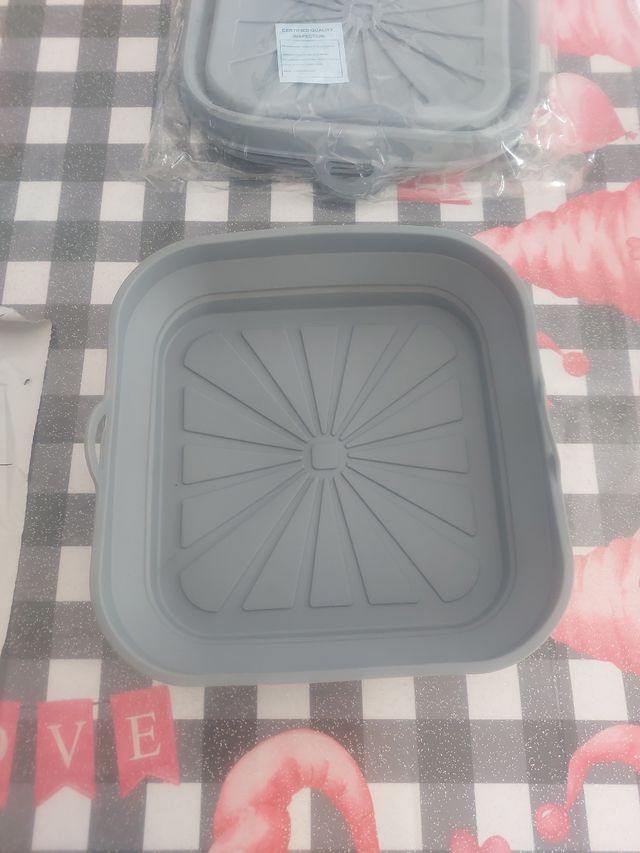 3x Protezioni Friggitrice Aria Silicone Grigio