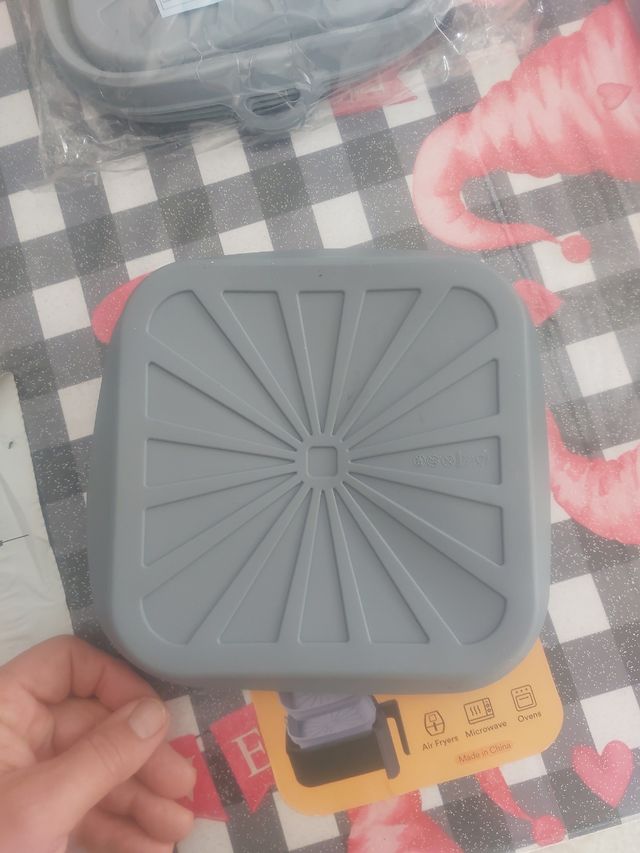 3x Protezioni Friggitrice Aria Silicone Grigio