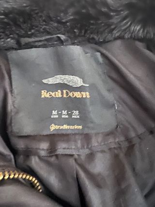 Chaquetón largo negro talla 38. M