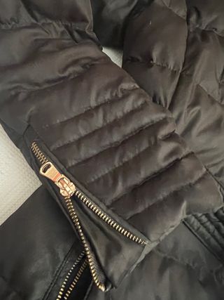 Chaquetón largo negro talla 38. M