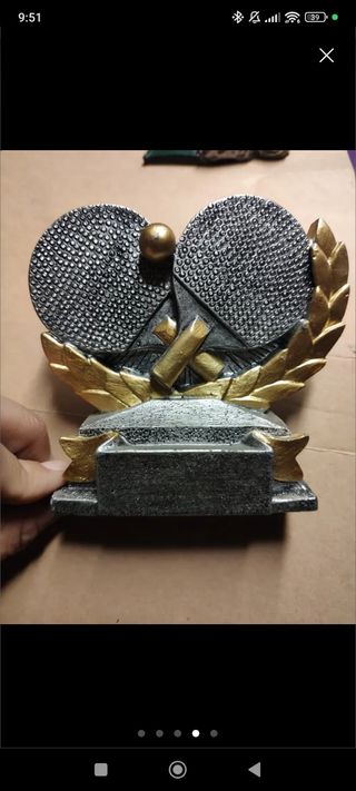 Trofeos palas ping pong 10cm