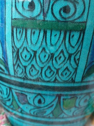 JARRON ARTESANAL MARROQUÍ+REGALO CAJITA MADERA