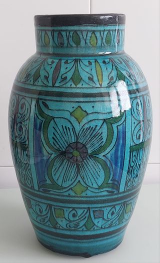 JARRON ARTESANAL MARROQUÍ+REGALO CAJITA MADERA