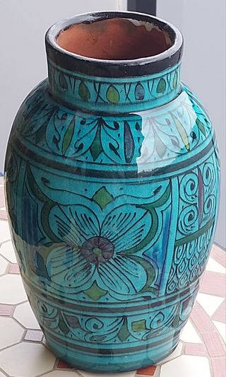 JARRON ARTESANAL MARROQUÍ+REGALO CAJITA MADERA