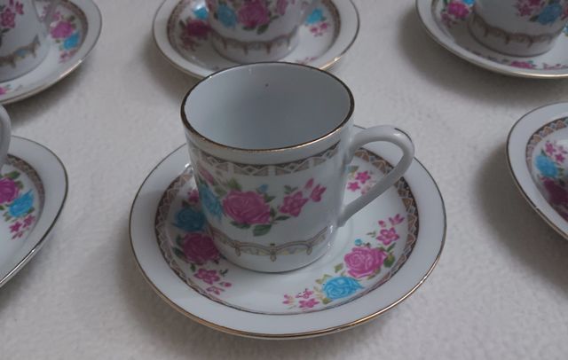 Juego café chino vintage floral