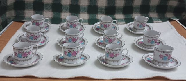 Juego café chino vintage floral