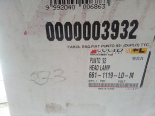 Faro delantero Fiat Punto