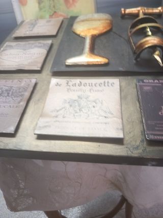 Quadro Metallo Decorativo Vino