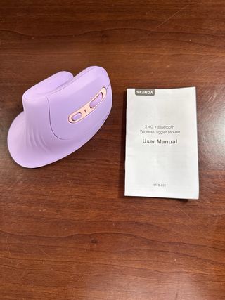 Seenda Ratón ergonómico con jiggler  Ratón vertical inalámbrico con conexión multidispositivo Bluetooth o USB reduce la tensión de la muñeca clic silencioso compatible con PC portátil Mac