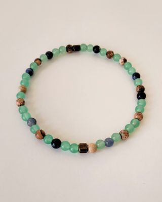 Bracciale uomo pietre 4mm