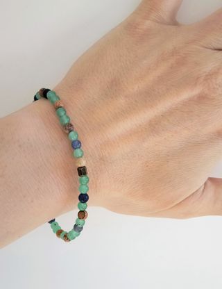 Bracciale uomo pietre 4mm
