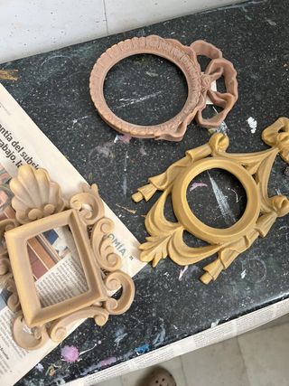 Espejos resina manualidades