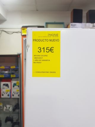 Nevera Cecotec 180x54x57 No Frost