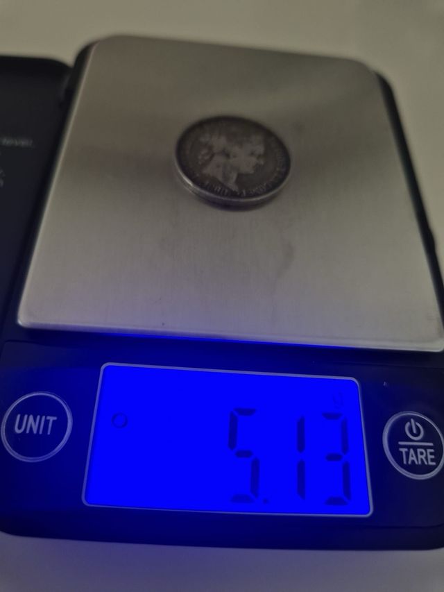 Moneda plata Isabel II. 20 Centavos 1868. Manila.