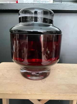 Vaso Baci Milano vetro rosso