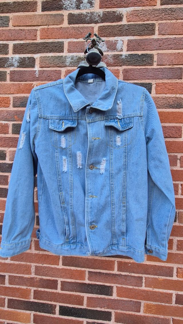 Cazadora, Chaqueta, sobre camisa, Jeans