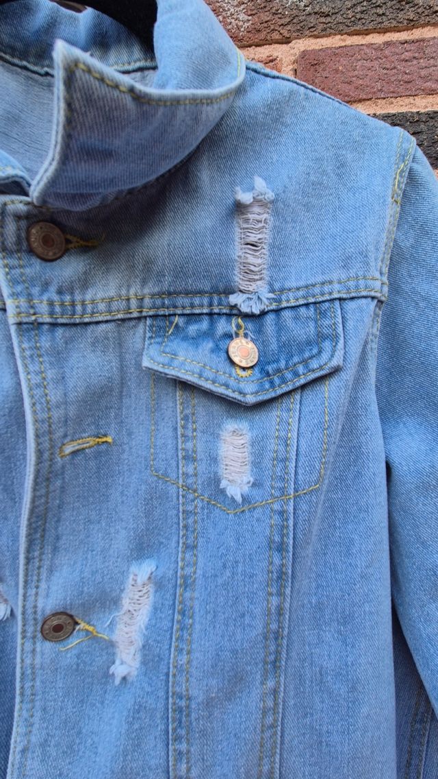 Cazadora, Chaqueta, sobre camisa, Jeans