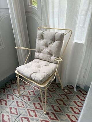 Silla metal jardín - Crema